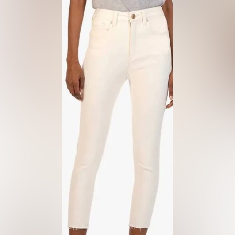 NWT Kut from Kloth Connie fab an high rise Cream Jeans, 6